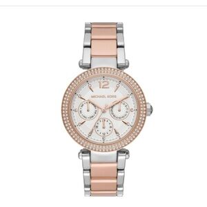 Michael Kors authentic Parker Chrono watch with crystal
